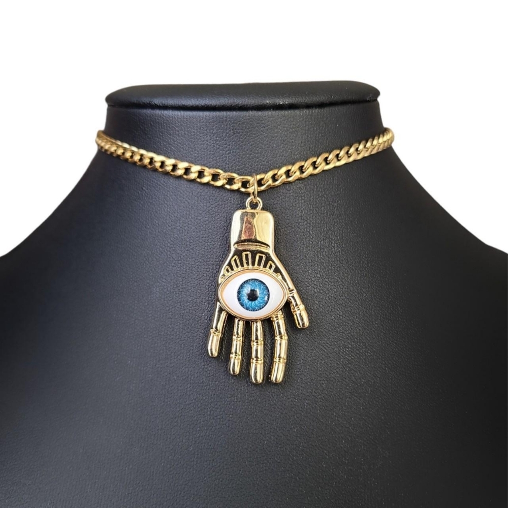 Gold Hand Eye Choker